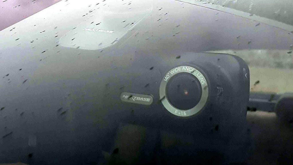 The Nextbase 322GW Dash Cam is barely visible behind the windscreen