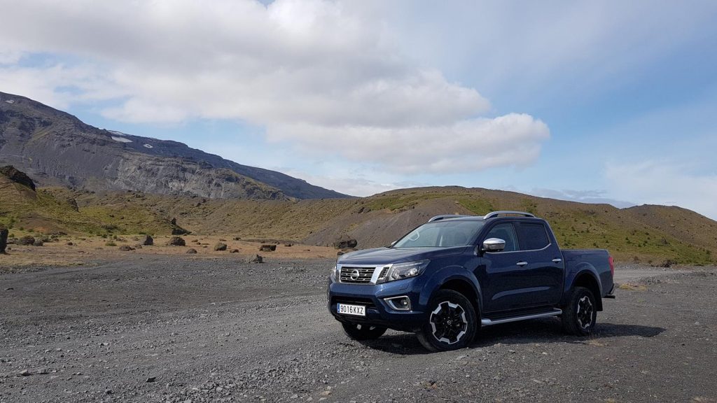 Blue skies in Iceland at the start of the Nissan Navara adventure.