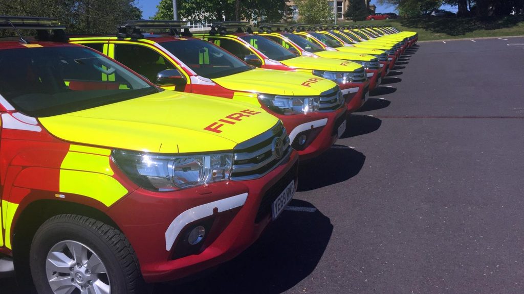 West Yorkshire Fire and Rescue Service Toyota Hilux fleet