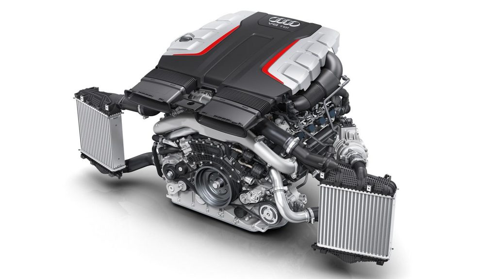 EA 898 4.0-litre V8 engine being tested in the Amarok