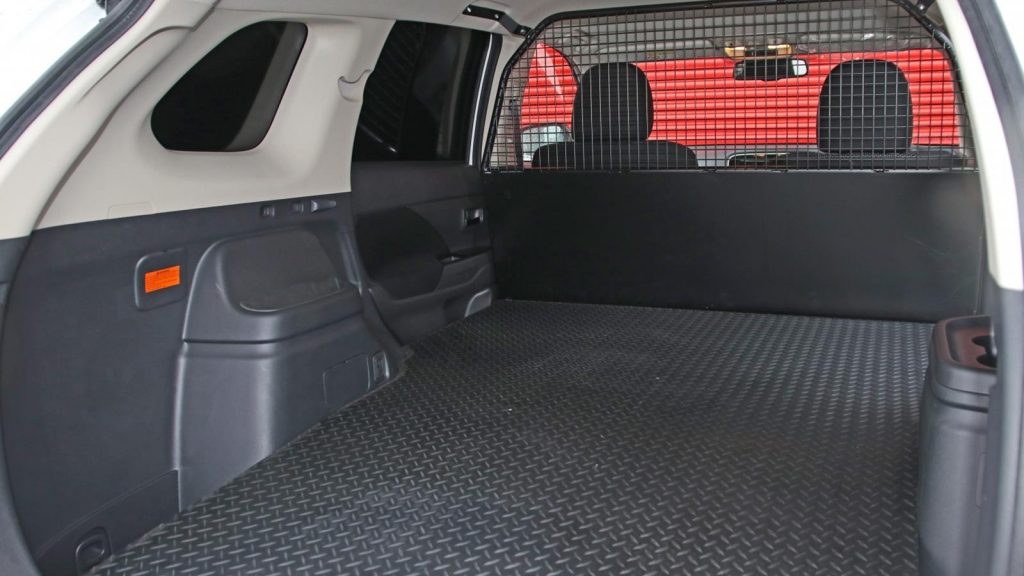 The rear of the Mitsubishi Outlander Commercial before fitting for Alstom