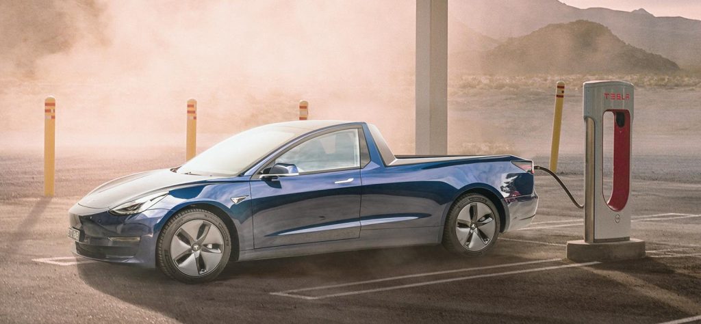 Cars as pickup trucks Tesla Model 3