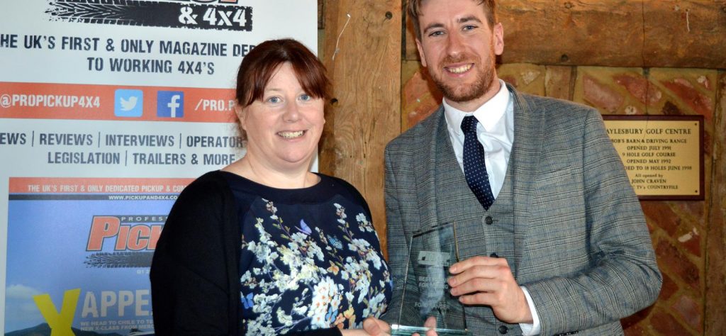 Claire Price, Ford Ranger product manager, collected the award for best pickup truck for towing 2018
