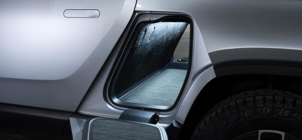Rivian R1T Electric Pickup Truck gear tunnel