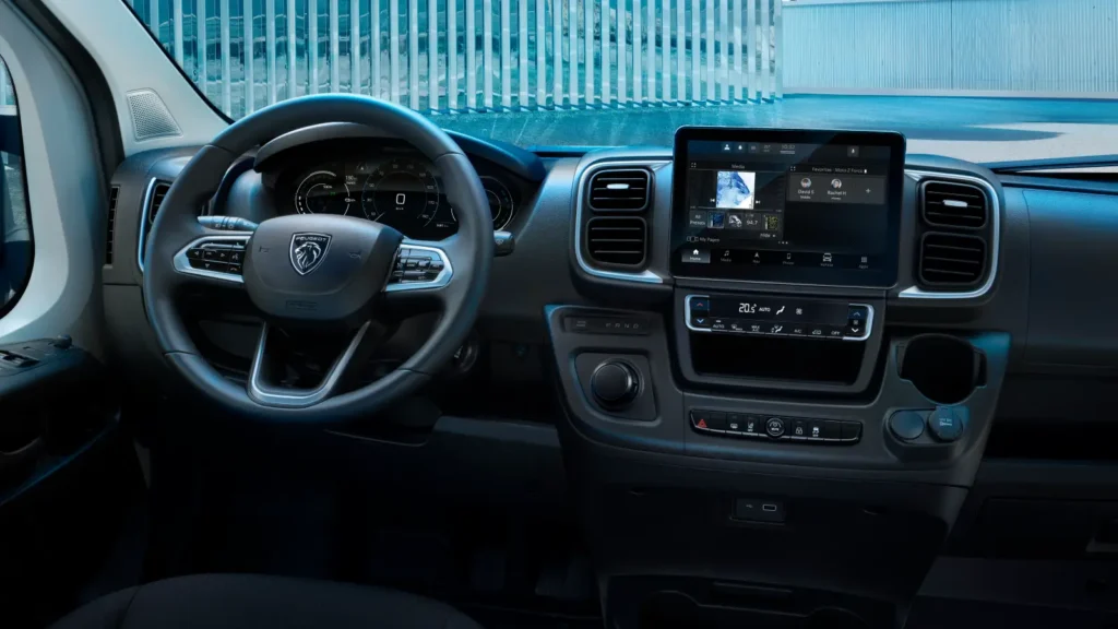 Peugeot E-Boxer interior and dashboard