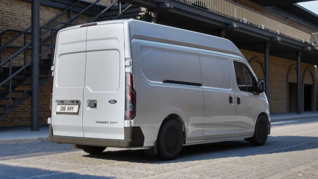 Ford Transit City electric van rear view