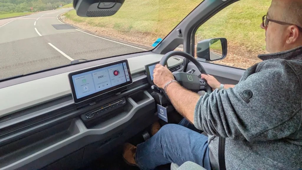 Farizon V7E electric van driven by Phil Huff
